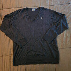 POLO RALPH LAUREN Navy V-Neck Sweater